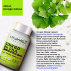 Health Veda Organics Ginkgo Biloba Capsules | Grocsy