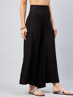 InWeave Solid Black Palazzo | Grocsy