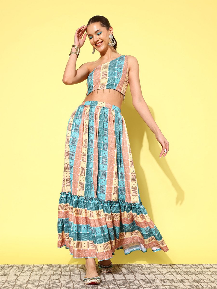 Ahalyaa Women Ethnic Printed Co-Ords | Grocsy