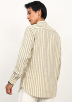 Fabmade Sandline Stripe Linen Kurta | Grocsy