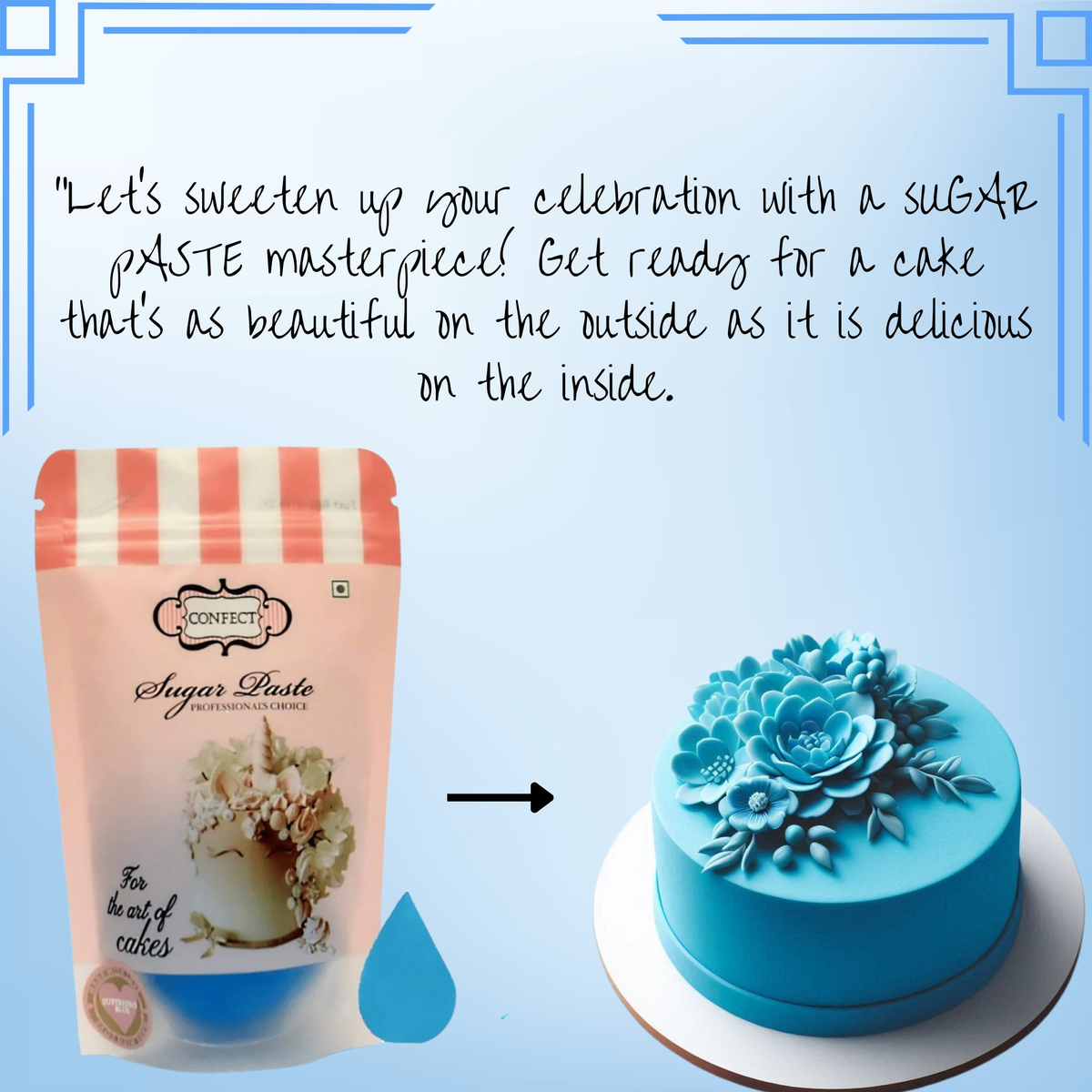 Confect Superhero Blue Fondant | Edible Sugarpaste | Grocsy