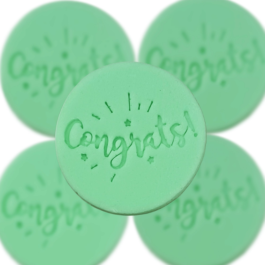 Confect Celebration Stencils Toppers Cutters (Congrats) | Grocsy