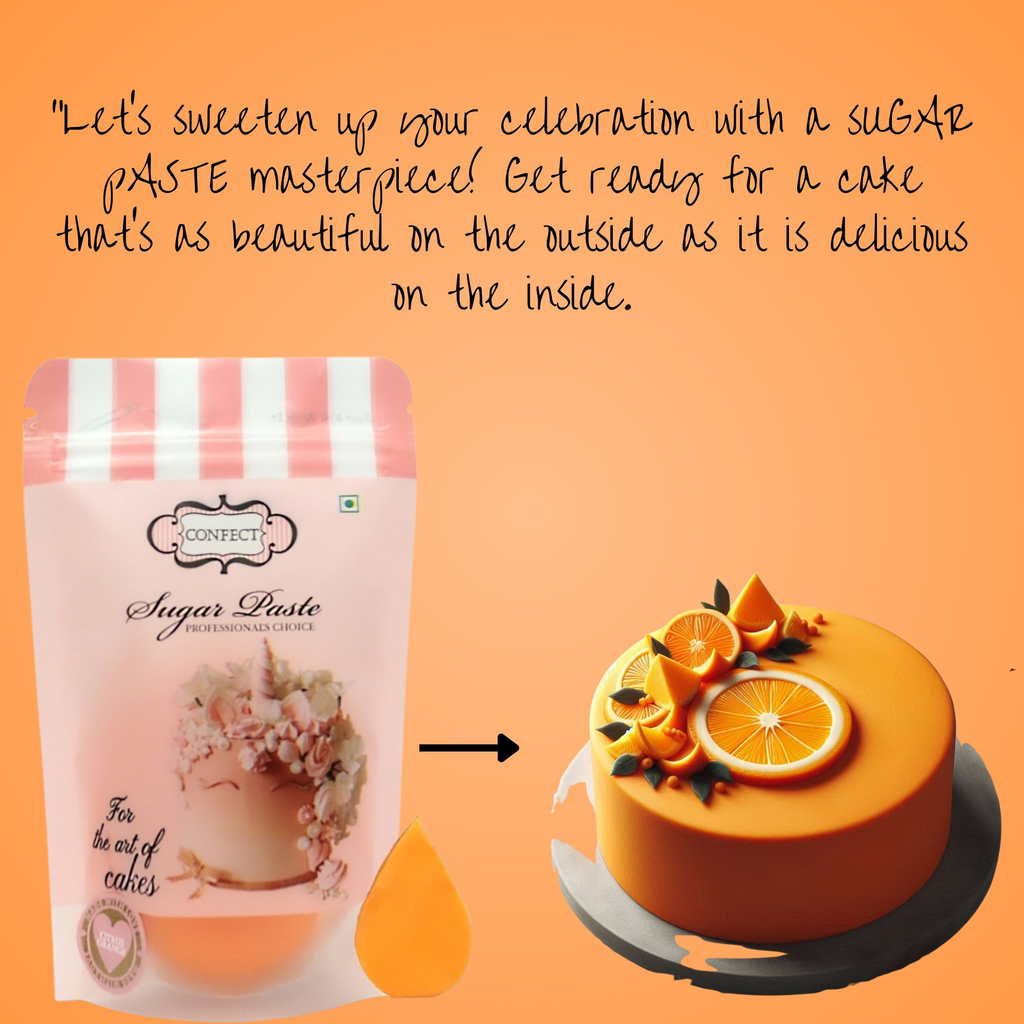 Confect Citrus Orange Fondant | Edible Sugarpaste | Grocsy