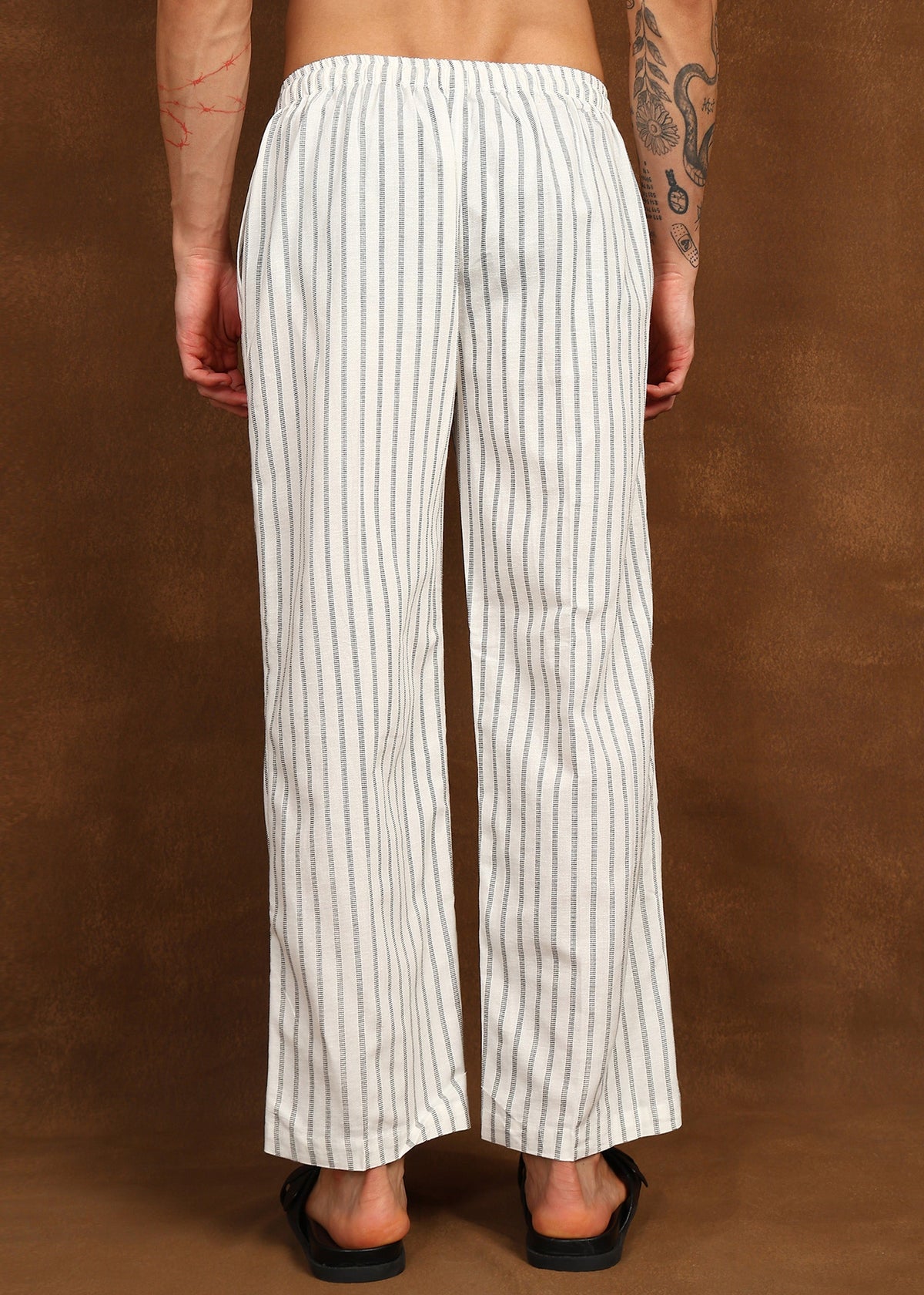 Fabmade Driftline Stripe Linen Pyjama | Grocsy