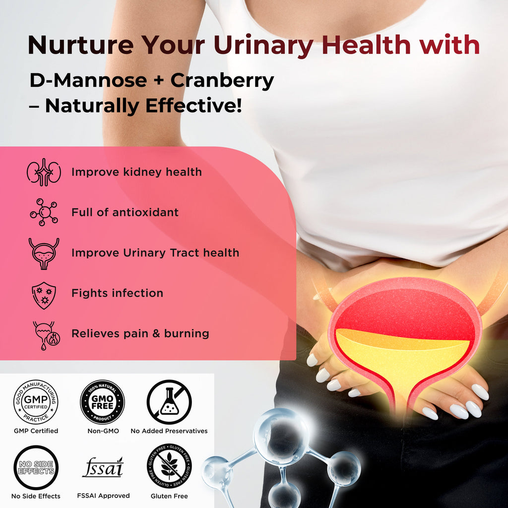 Health Veda Organics D-Mannose + Cranberry Extract Tablets | Grocsy