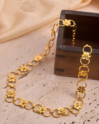 trueBrowns Gold-Polished Floral Necklace | Grocsy