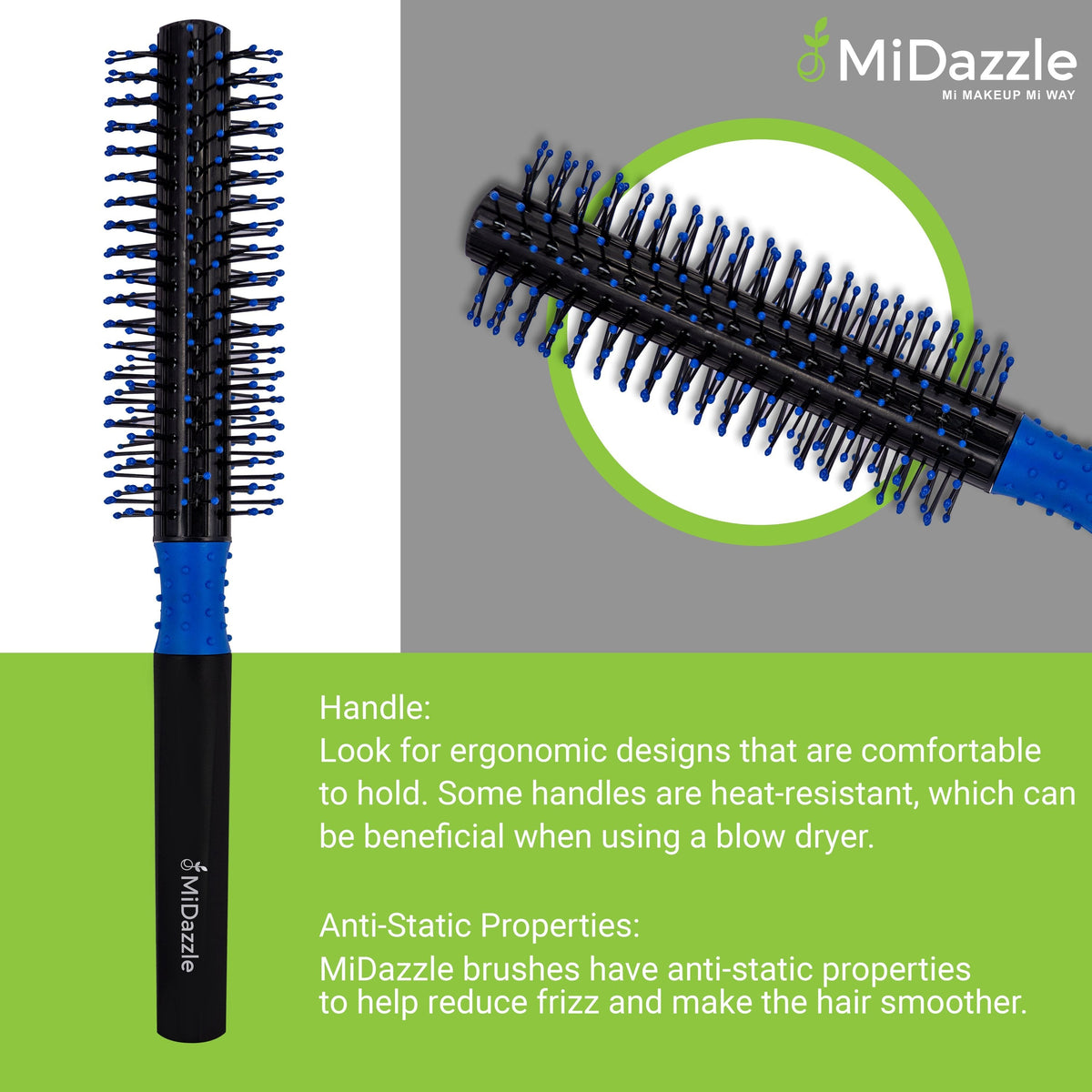 MiDazzle Hair Brush (Sleek) MIHB0035 | Grocsy