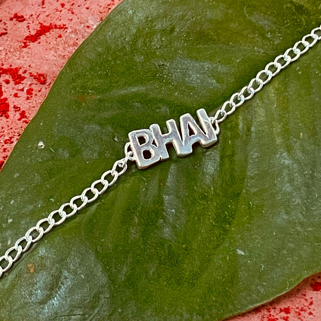 trueBrowns 925 Sterling Silver Bhai Silver Chain Rakhi | Grocsy