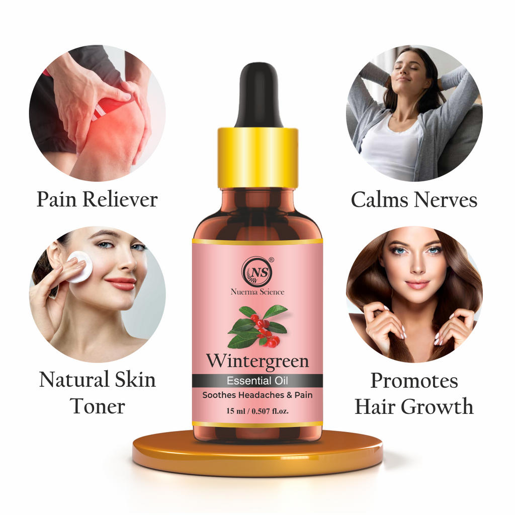 Nuerma Science Pure Wintergreen Essential Oil For Skin, Body & Hair Care | Grocsy