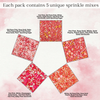 Confect Valentine Sprinkles | 13 Edible Decoration for Baking & Dessert | Grocsy