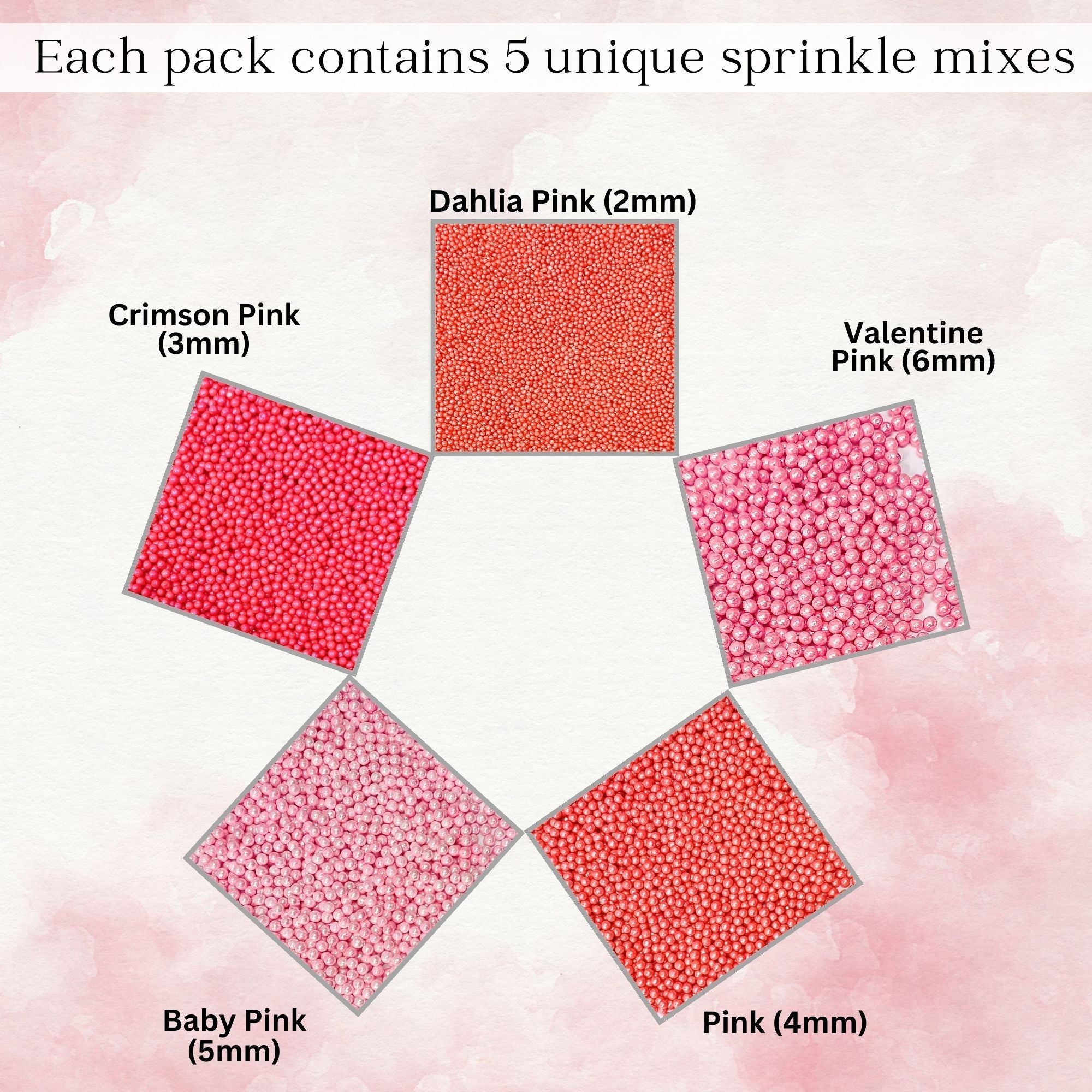 Confect Valentine Sprinkles | 01 Edible Decoration for Baking & Dessert | Grocsy