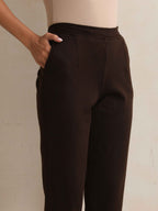 trueBrowns Brown Woollen Pants | Grocsy