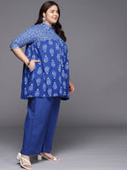 Ahalyaa Women Plus Size Cotton Tunic with Palazzos | Grocsy