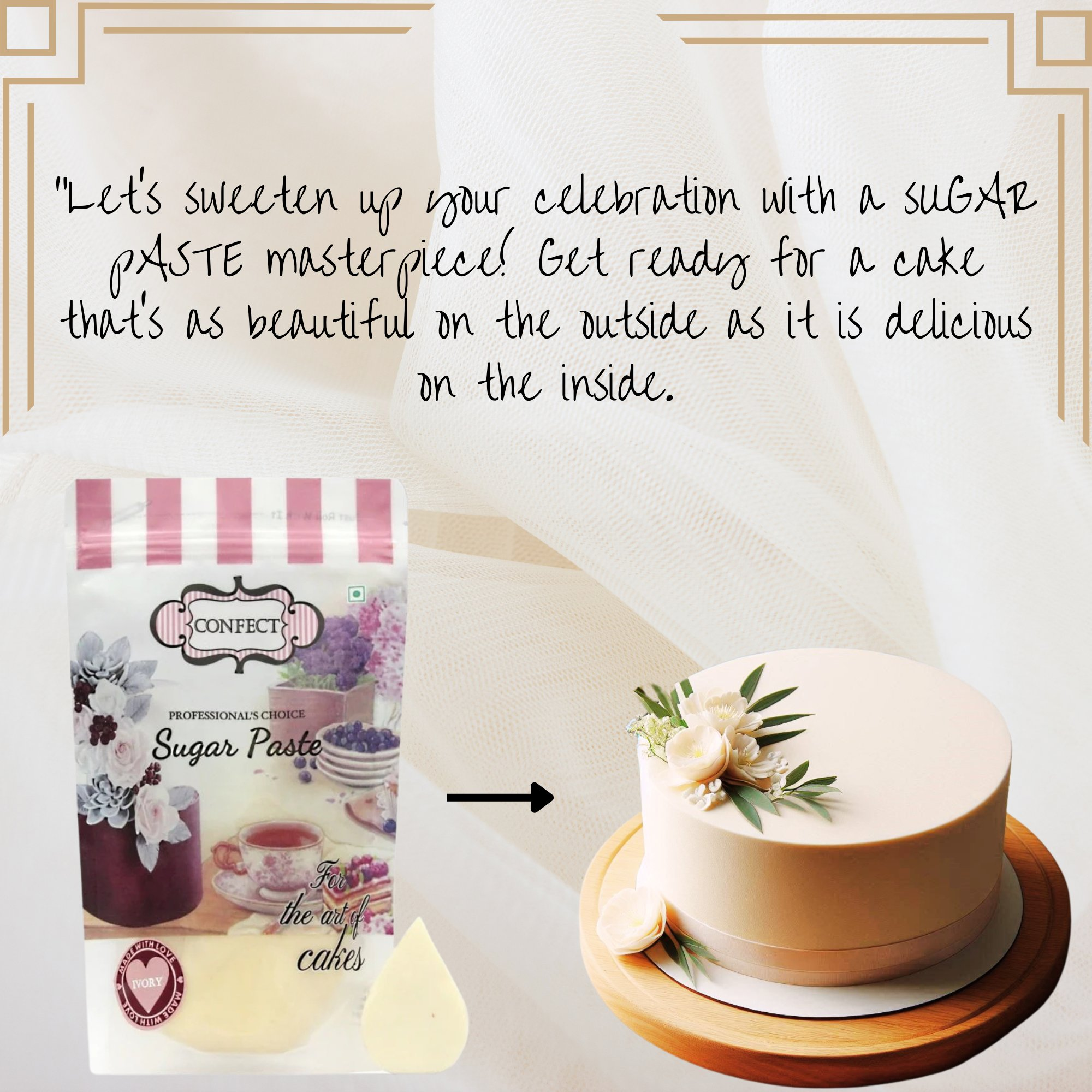 Confect Ivory Fondant | Edible Sugarpaste | Grocsy