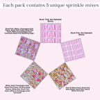 Confect Girls Baby Shower Sprinkles | Mix Heart, Teddy, Baby Feed Bottle & Baby Feet Sprinkles | Grocsy