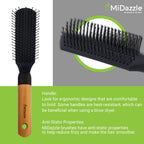 MiDazzle Hair Brush (Wooden) MIHB0036 | Grocsy