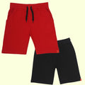 Chilins Kids Cotton Shorts Black & Red | Grocsy