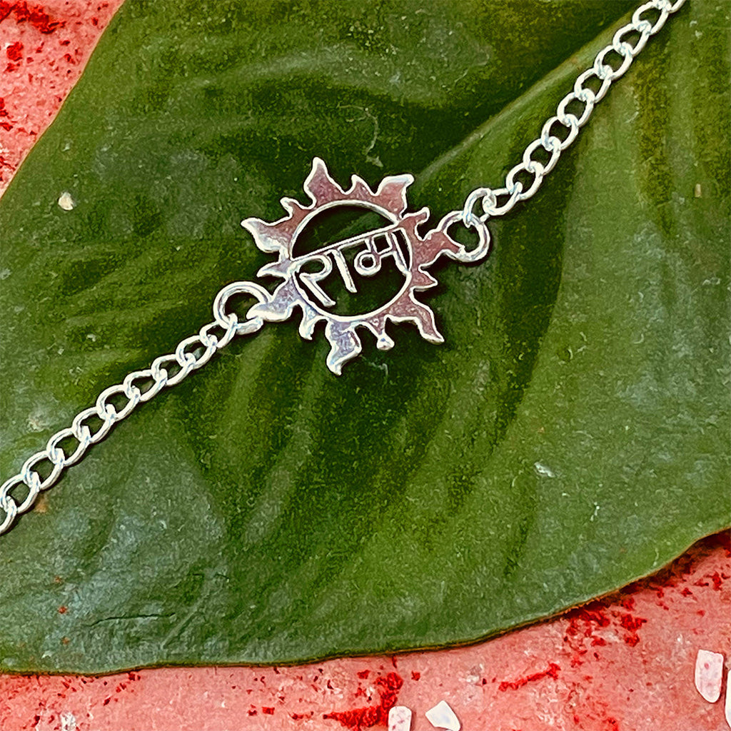 trueBrowns 925 Sterling Silver Ram Silver Chain Rakhi | Grocsy