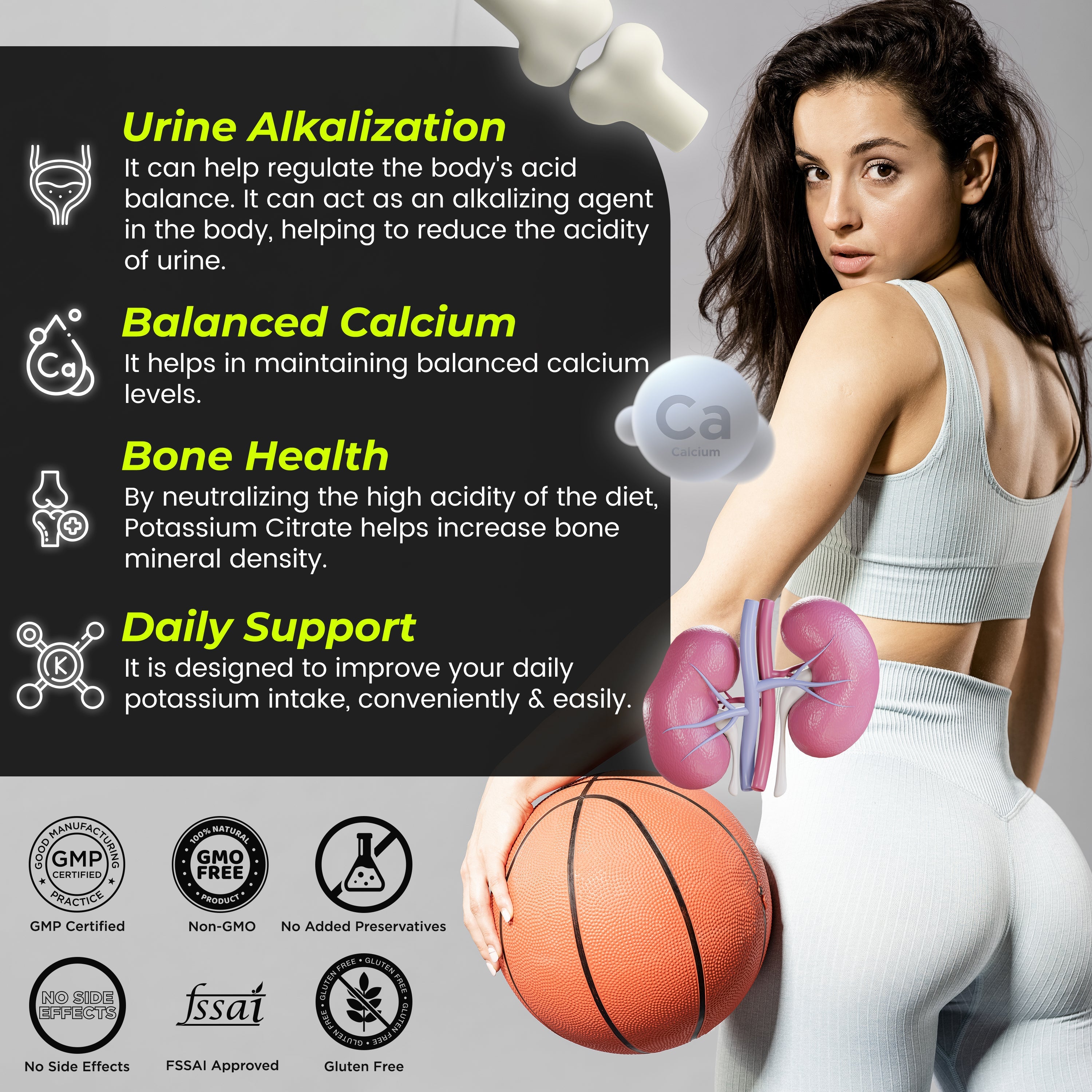 Health Veda Organics Potassium Citrate Tablets | Grocsy