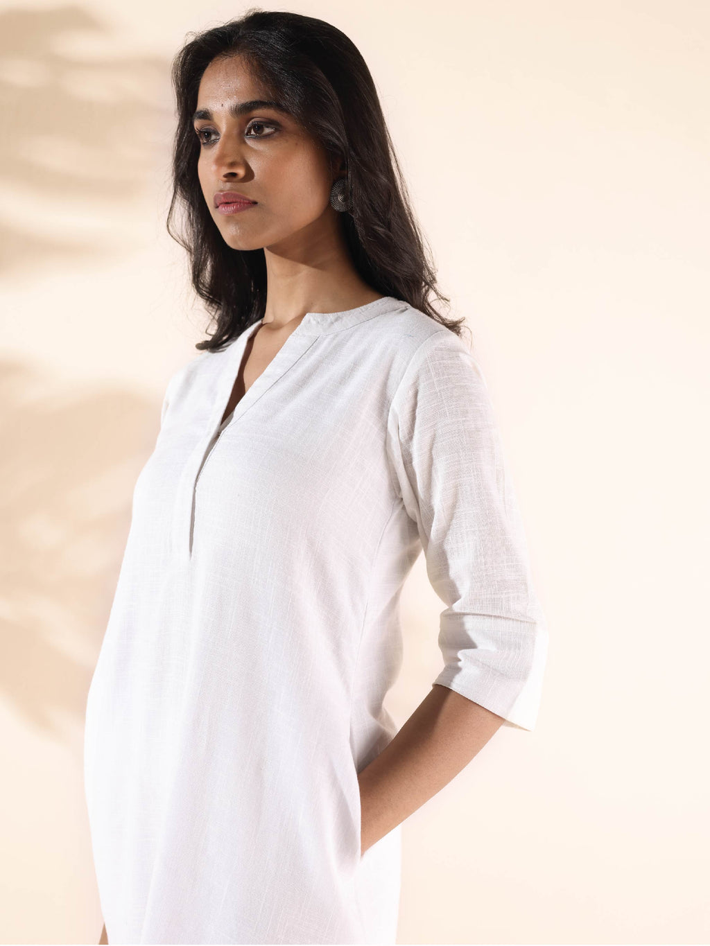 trueBrowns White Cotton Relaxed Co-ord Set | Grocsy