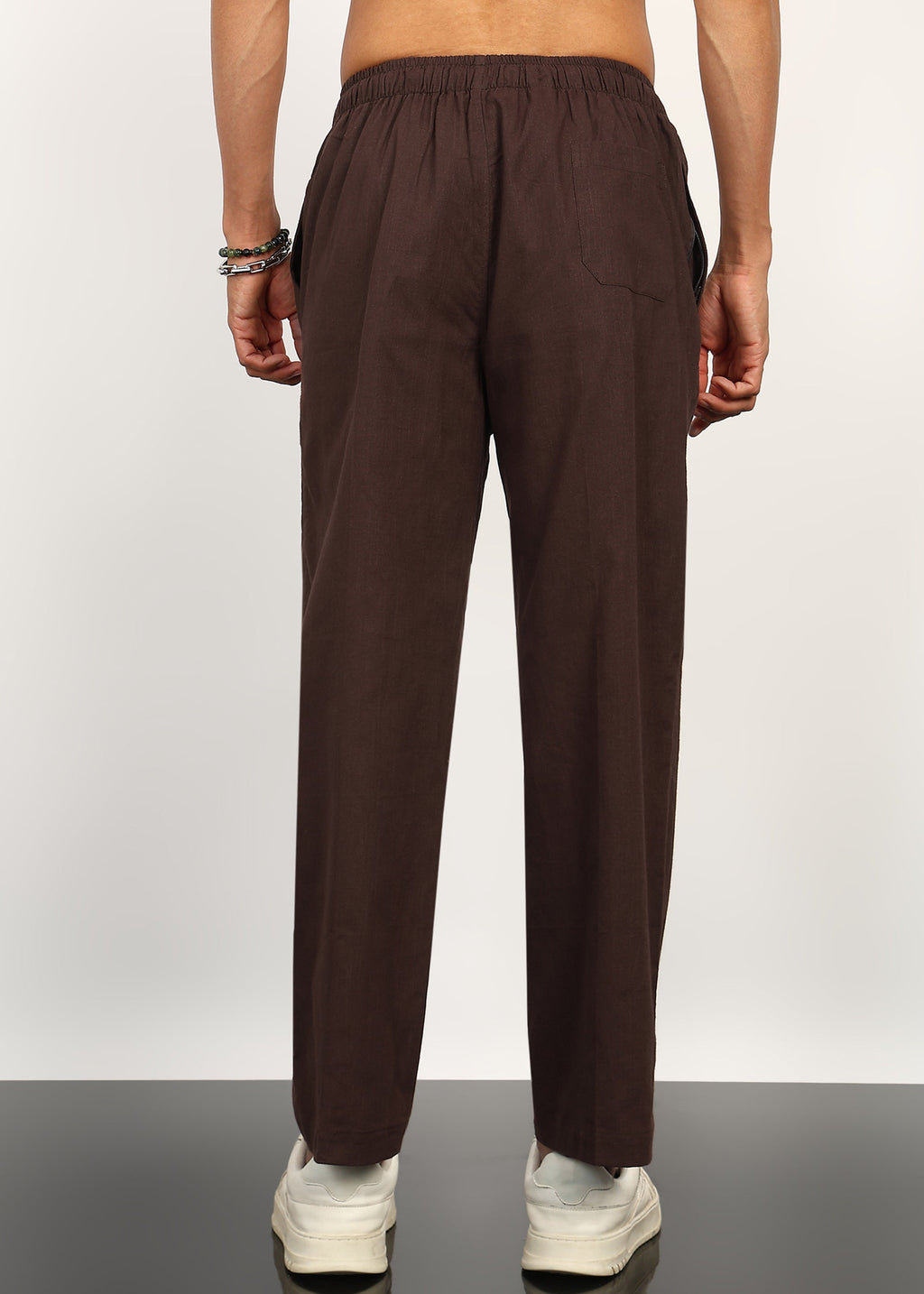Fabmade Cocoa Drift Linen Trousers | Grocsy