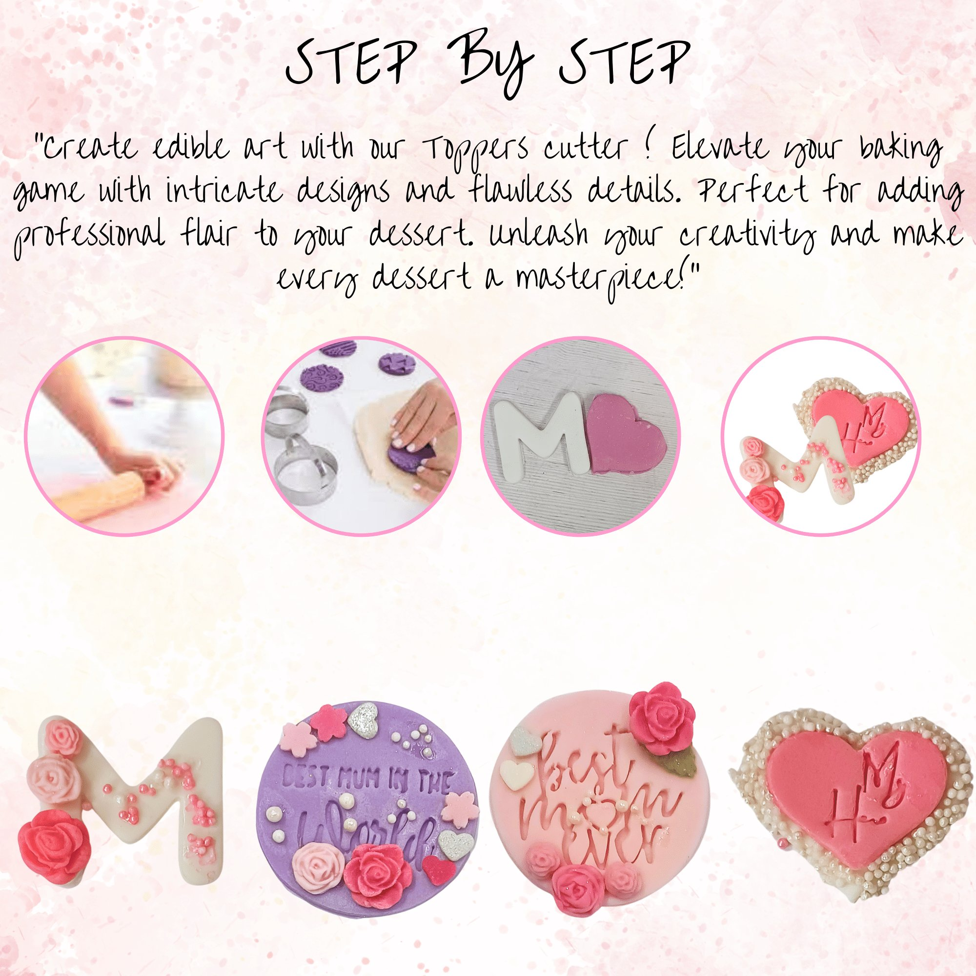 Confect Toppers Cutters | Best Mom Ever Topper Cutter | Fondant Cutter | (MDay-Cutters-06) | Grocsy