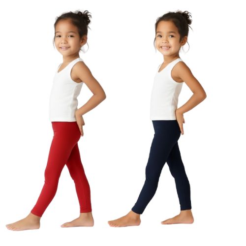 Chilins Lycra Blue,Red Cotton Legging for Girls | Grocsy