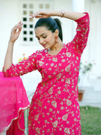 Yash Enterprise Trendy Foux Georgette Embroidery Red Readymade Salwar Suit | Grocsy