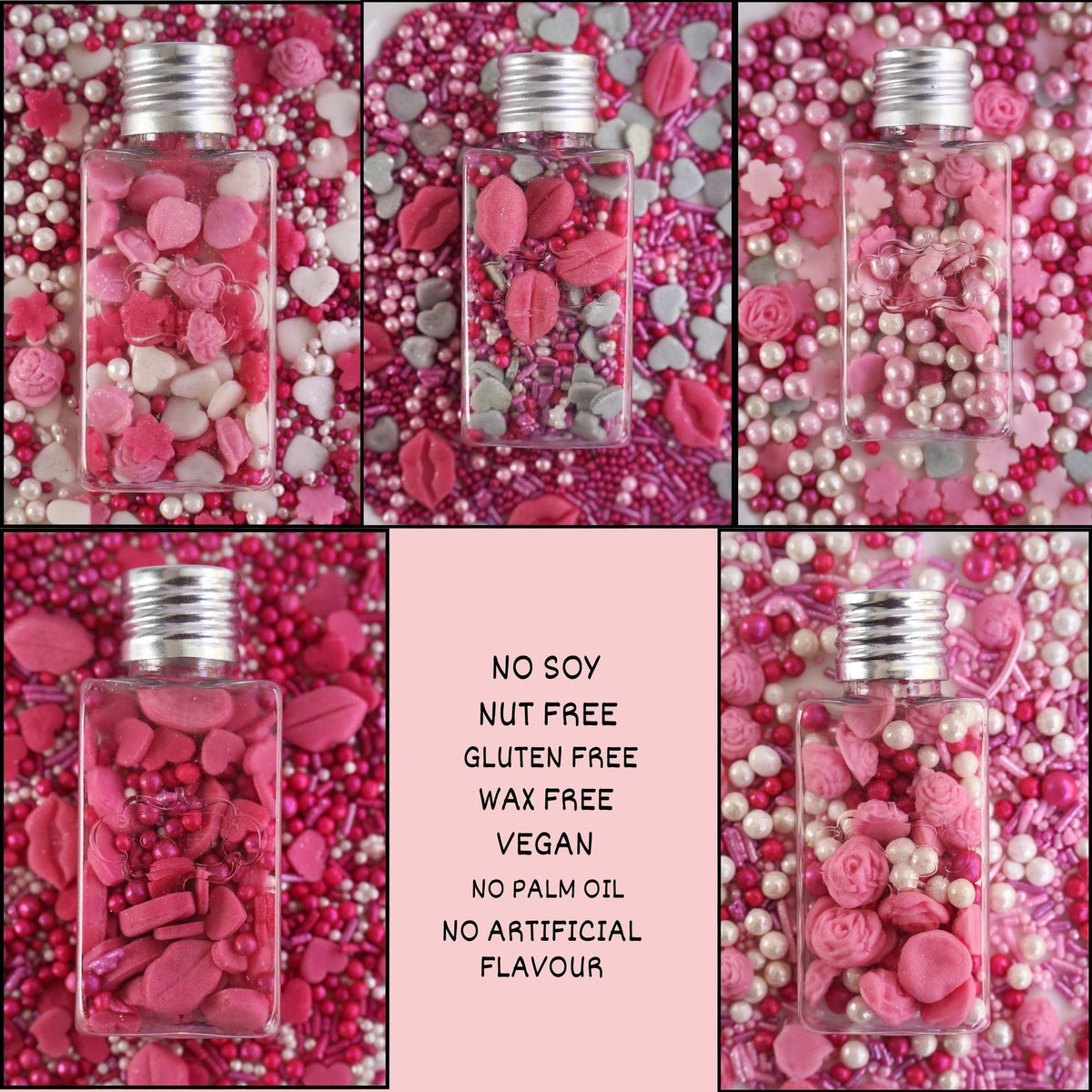Confect Shimmering Charm I Silver & White Pearls | Edible Mother's Day Sprinkles | Grocsy