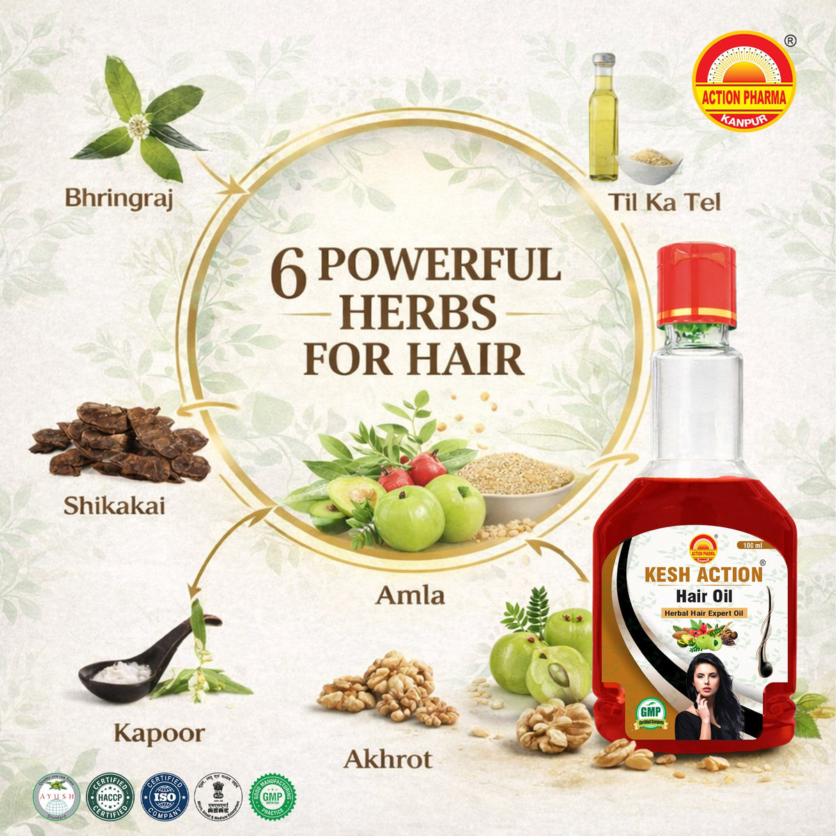 Action Pharma Kesh Action Hair Oil | Grocsy