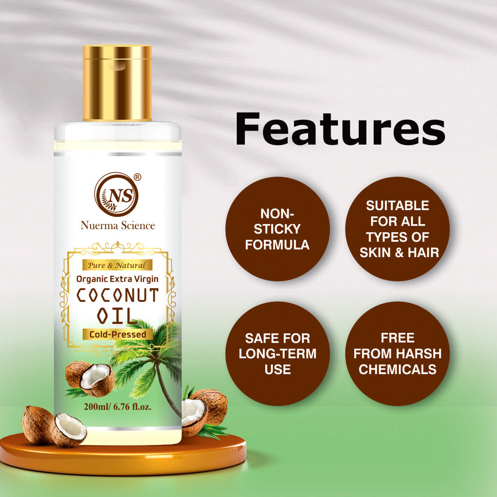 Nuerma Science Coconut Pure Oil: Your Holistic Elixir for Body and Hair | Grocsy