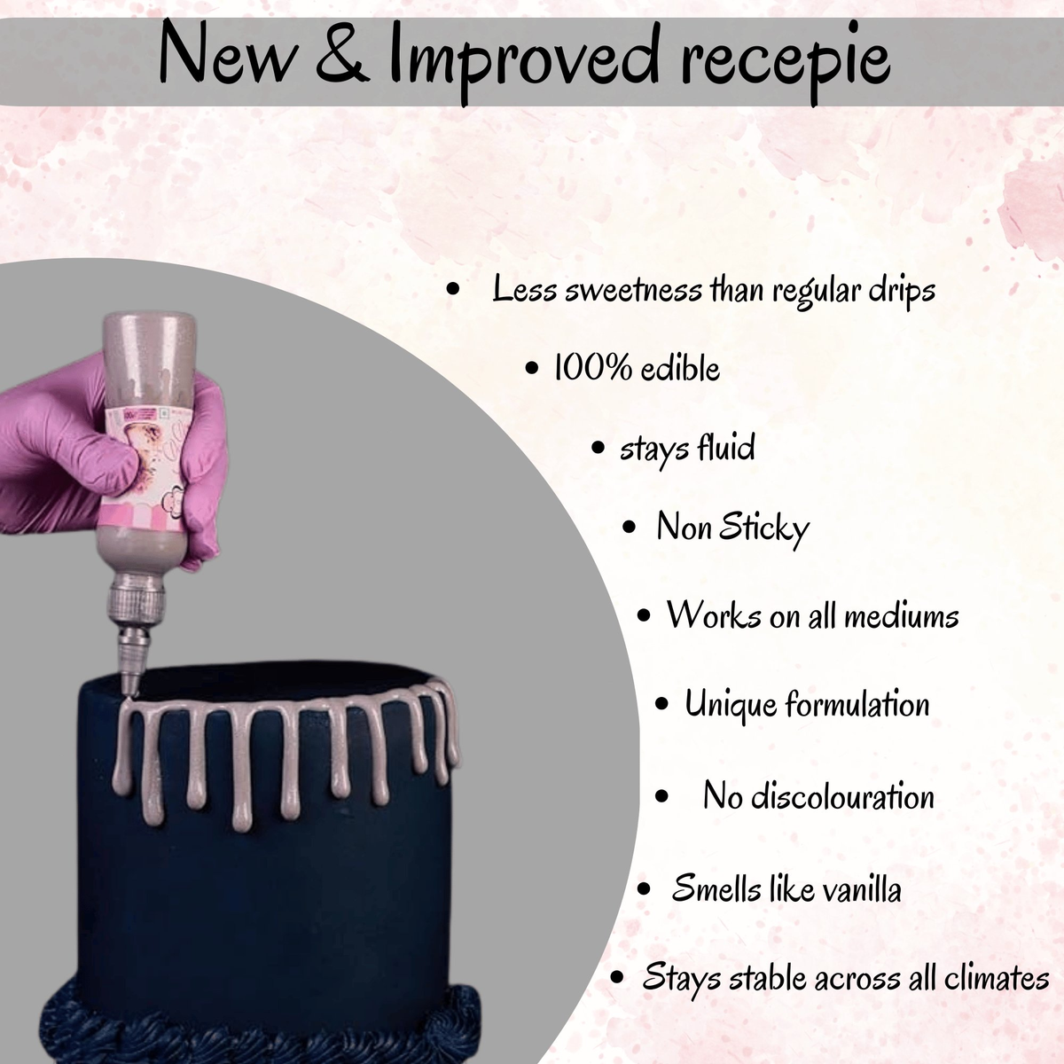Confect Shimmering Silver | Edible Drips | Grocsy