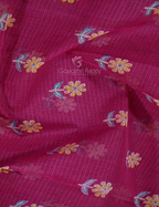 Magenta Pink And Mint Green Block Print Pure Kota Cotton Saree By Gayathri Reddy Designer Studio | Grocsy