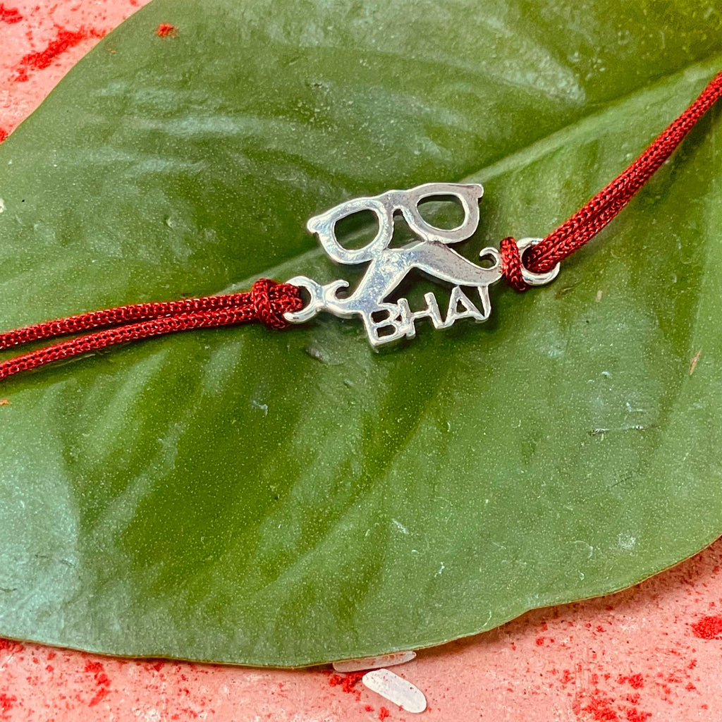 trueBrowns Sterling Silver Chashmish Bhai Thread Rakhi | Grocsy