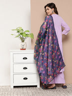 InWeave Women's Mauve Tiered Anarkali Kurta Set | Grocsy