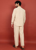 Fabmade Ivory Ease Short Kurta Co-Ord Set | Grocsy