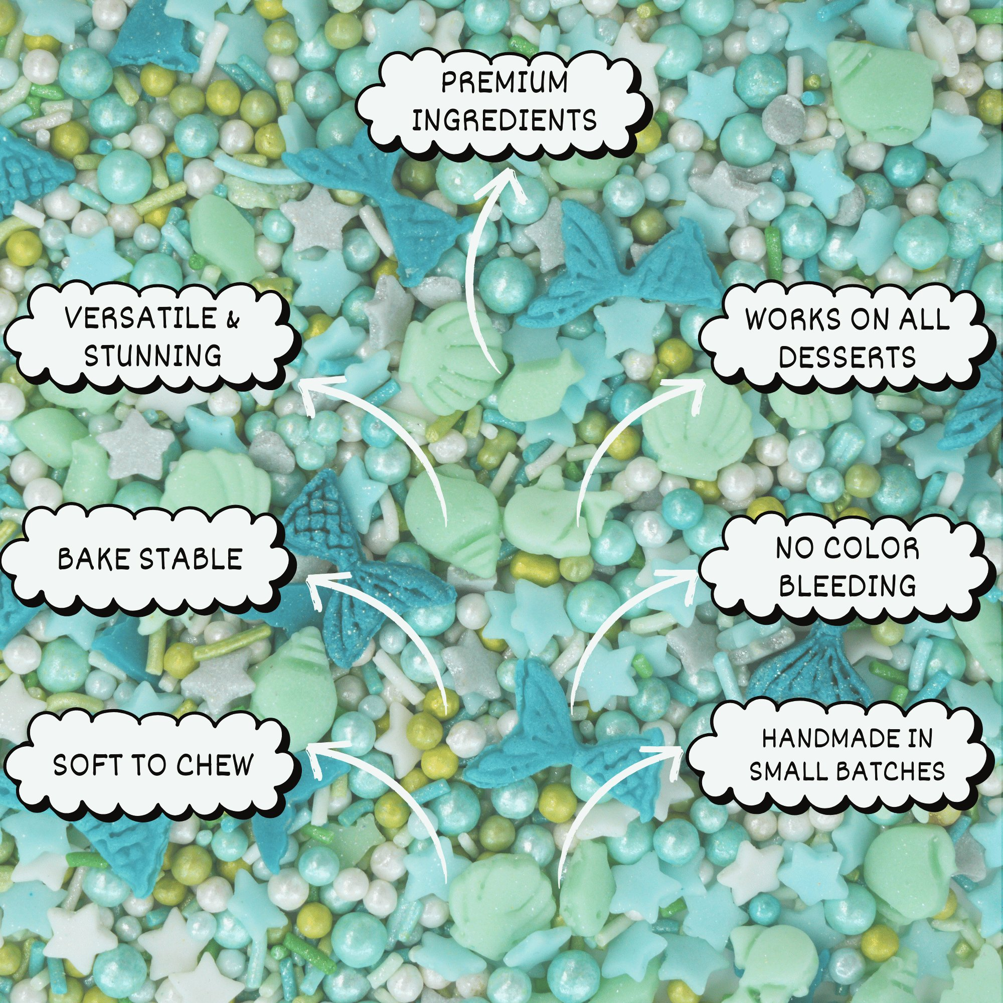 Confect Under the Sea Sprinkles for Decoration 9 | Grocsy