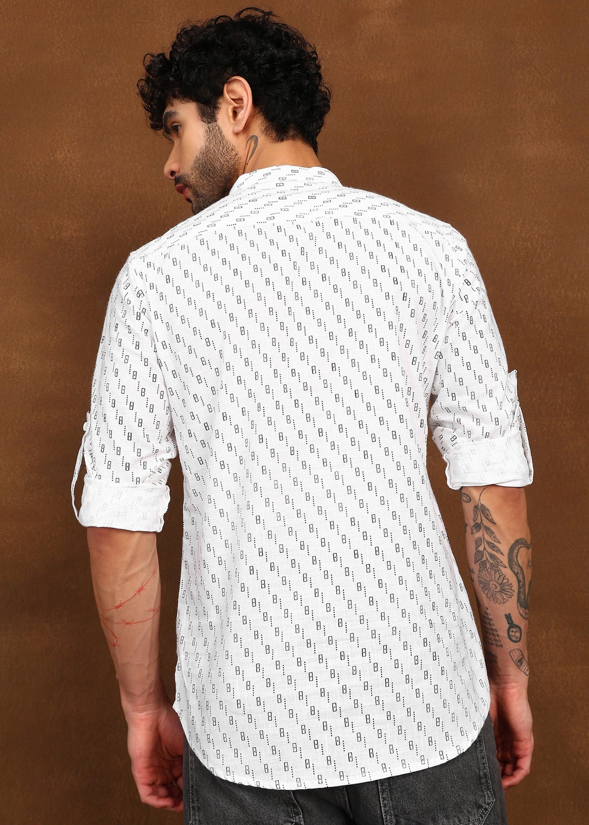 Fabmade Urban Dot Linen Shirt | Grocsy