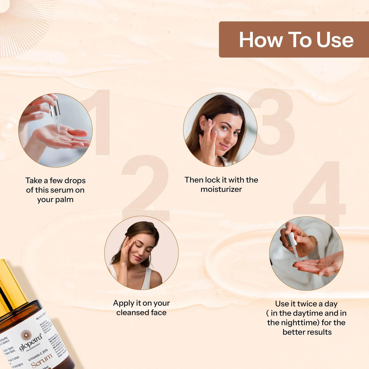 Glopetra Vitamin C Serum For Dull Skin | Grocsy