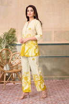 Anaita Yellow Stylish Readymade Co-Ords Set | Grocsy