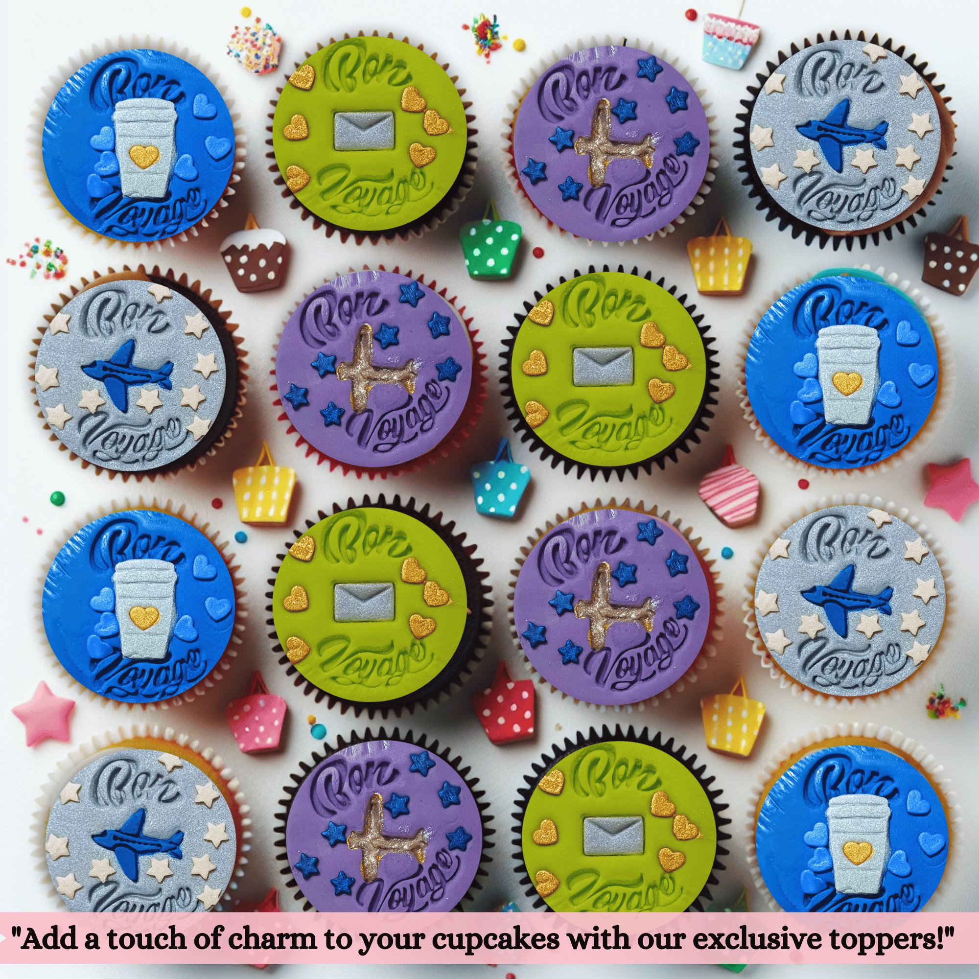 Confect Bon Voyage | Edible Celebration Topper | Grocsy
