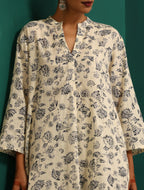 trueBrowns Blue Floral Cotton Printed Relaxed Co-ord Set | Grocsy