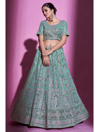 Myra Blue Gota Silk Embroidered Designer Lehenga Choli | Grocsy