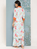 Ahalyaa Floral Printed Kurta With Palazzos | Grocsy