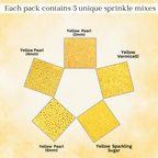 Confect Sprinkles for Cakes & Cupcakes Decoration | USP-25(Yellow) | Grocsy