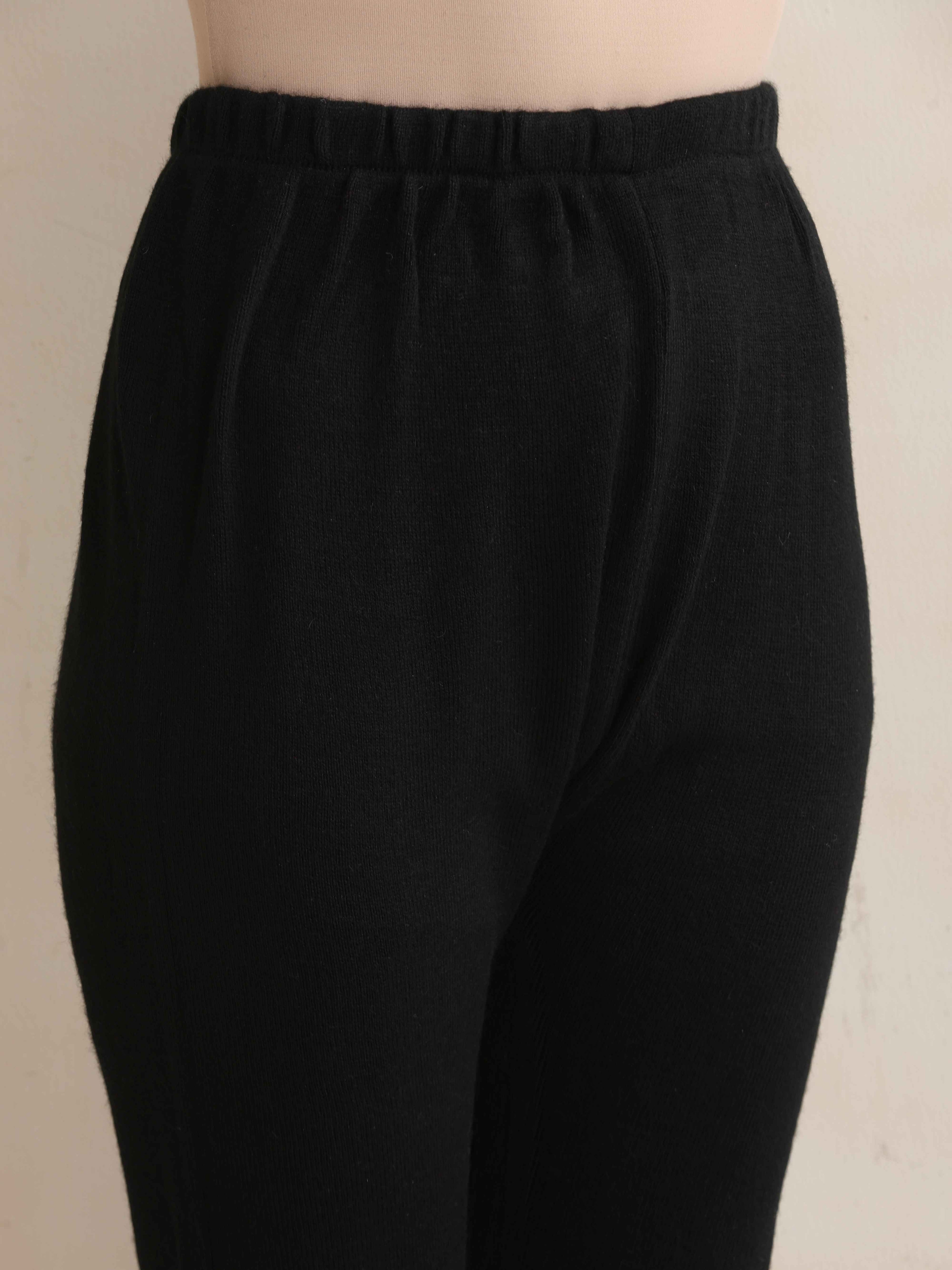 trueBrowns Black Woollen Leggings | Grocsy