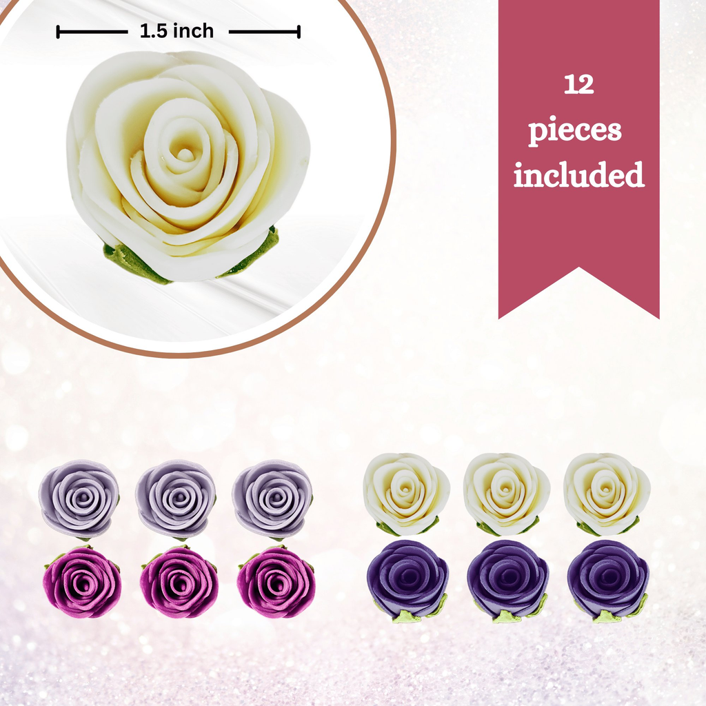 Confect Ombre- 6 | Edible Sugar Roses Topper | Grocsy