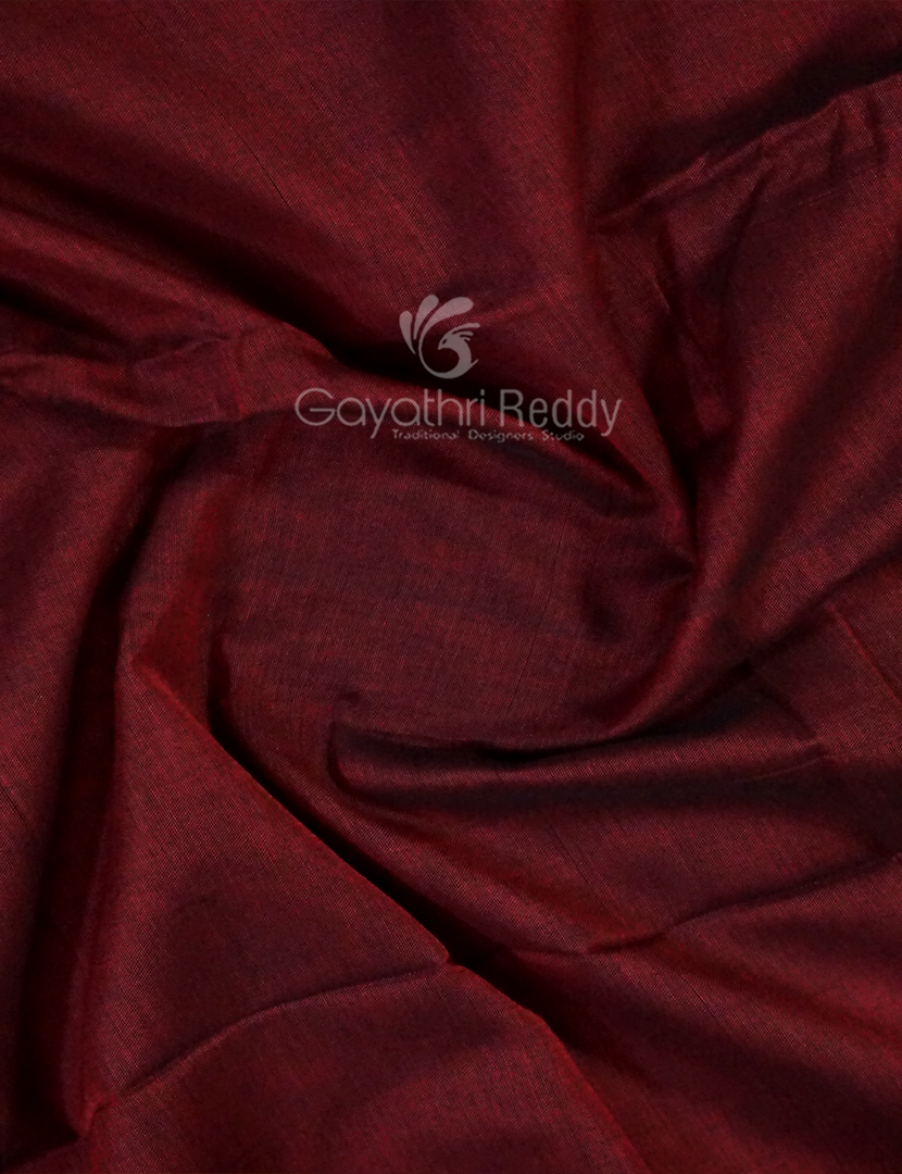 Kalanetha Maroon Coloured Pure Narayanpet Cotton Saree By Gayathri Reddy Designer Studio | Grocsy