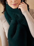 InWeave Women's Dark Teal Faux Fur Neck Warmer | Grocsy