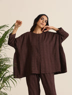 trueBrowns Cola Cotton Dobby Relaxed Co-ord Set | Grocsy